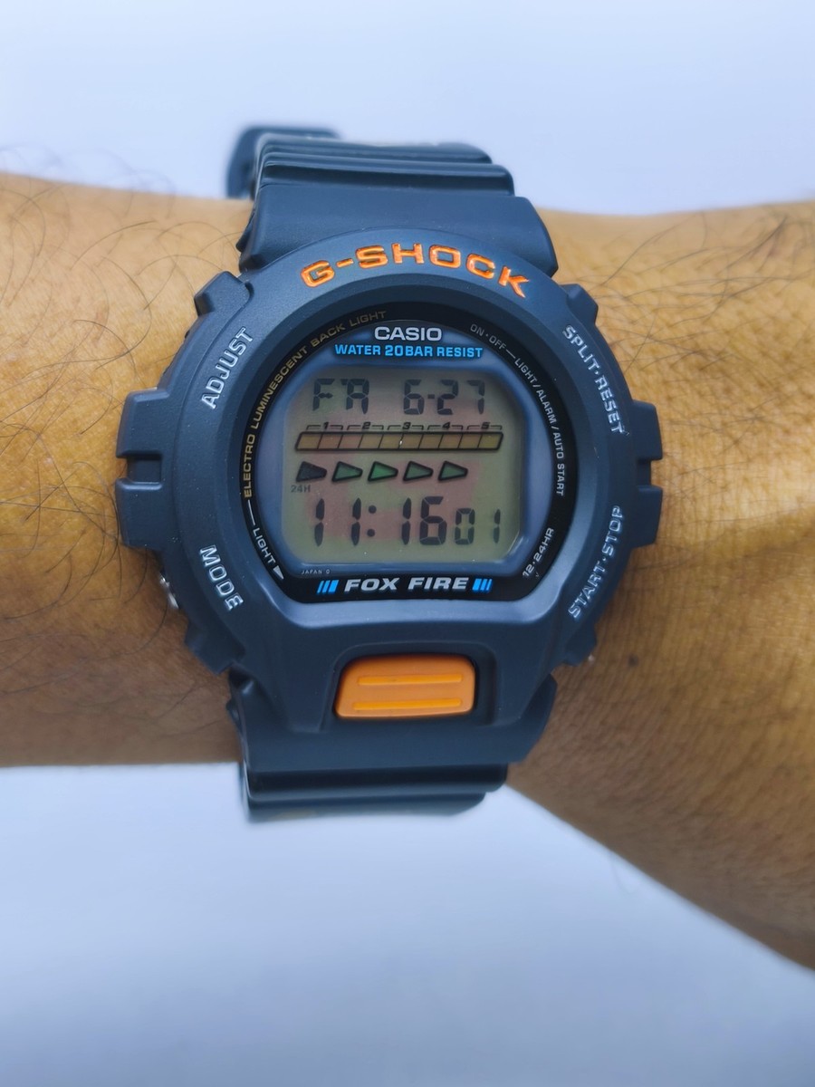 Vintage Casio G Shock DW-6600B-1A FOX FIRE 1199 Module (1994