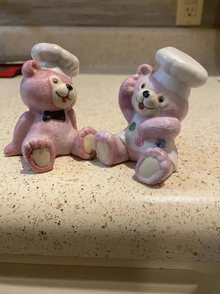 Juego de coctelera y pimienta de cerámica Chef Pink Bear y tapones hechos en Corea Foto 2 de 4