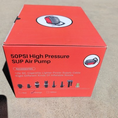 50PSI High Pressure SUP Electric Air Pump,Intelligent Dual Stage Inflation  Auto