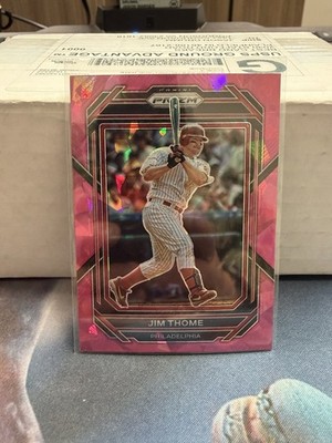 Jim Thome 2023 Panini Prizm Pink Cracked Ice Prizm No.265 Philadelphia Phillies 