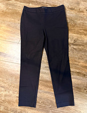 Lands' End Women's Black Mid Rise Slim Leg Dress Pants, Size 6