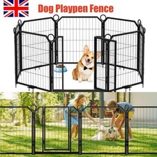 Metal Dog Playpen Foldable Puppy Exercise Pen Pet Fence for Medium/Large Animals