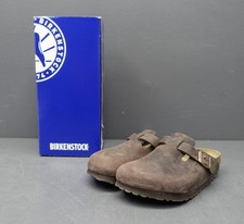 Birkenstock Boston Women Sz 5/36 Brown Oiled Leather Soft Footbed Clog NEW/BOX