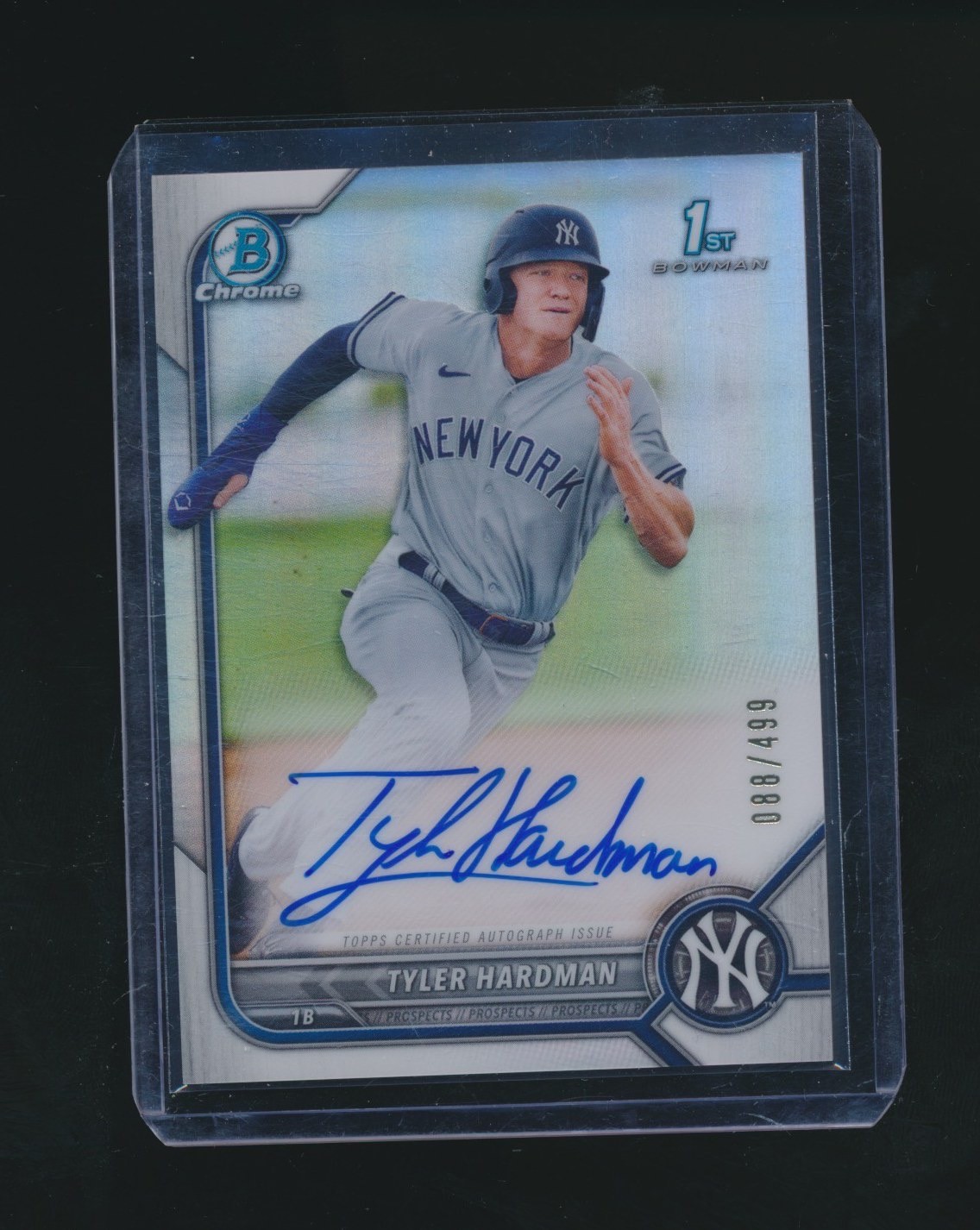TYLER HARDMAN 2022 BOWMAN CHROME 1ST REFRACTOR RC AUTO 088/499 #CPA-TH