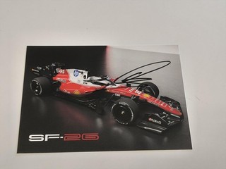 LEWIS HAMILTON SIGNED 2026 Ferrari F1 SF 26 NEW POSTCARD 15x21
