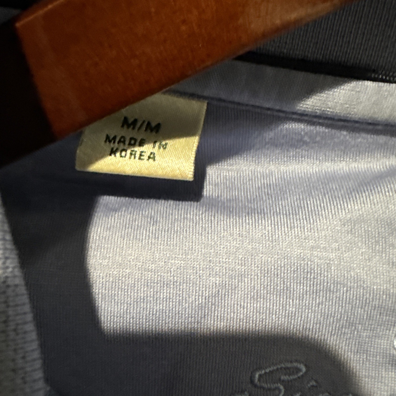 Cutter & Buck Polo Shirt Mens Med Blue Plaid Signature Collection short sleeve