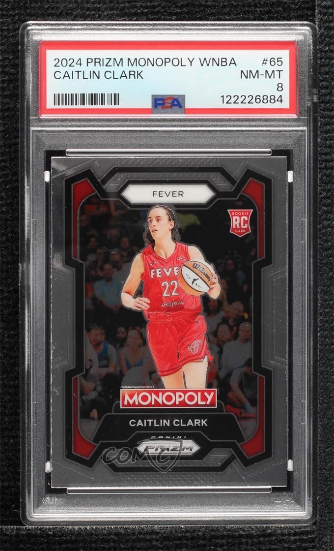 2024 Panini Prizm Monopoly WNBA Caitlin Clark #65 PSA 8 b5f