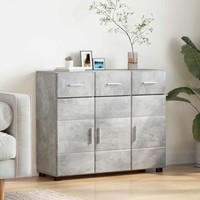 Sideboard Florin 88,5 X 30,5 X 73 Cm Beton Grau Holzwerkstoff