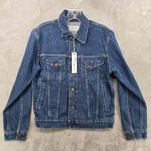 Imogene and Willie Wilkins Jacket Mens Small Indigo Washed Denim Trucker Jacket image 2