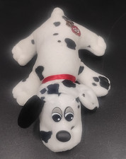 Vintage Pound Puppies 8" Newborn Dalmatian Dog White with Black Spots Tonka 1985