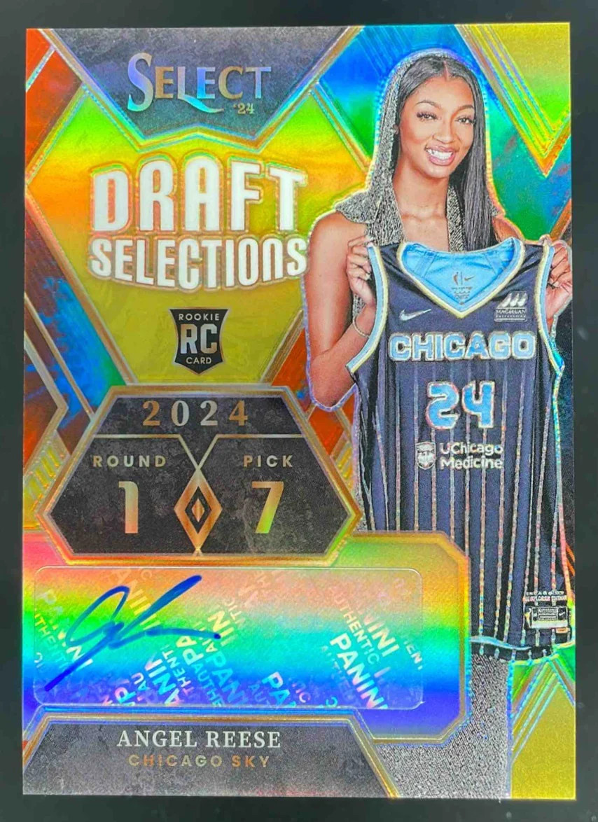 2024 Select WNBA Draft Selections Tie Dye Prizms #DSS-AR Angel Reese RC Auto /25