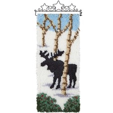 Herrschners Winter Moose Banner Latch Hook Kit