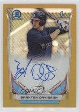 2014 Bowman Draft Chrome Pick Gold Refractor 21/50 Braxton Davidson Auto t5p