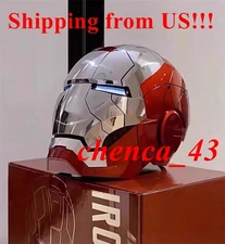 IN US!!! AUTOKING Iron Man MK5 1:1 Helmet Wearable Voice-control Mask Xmas Gift