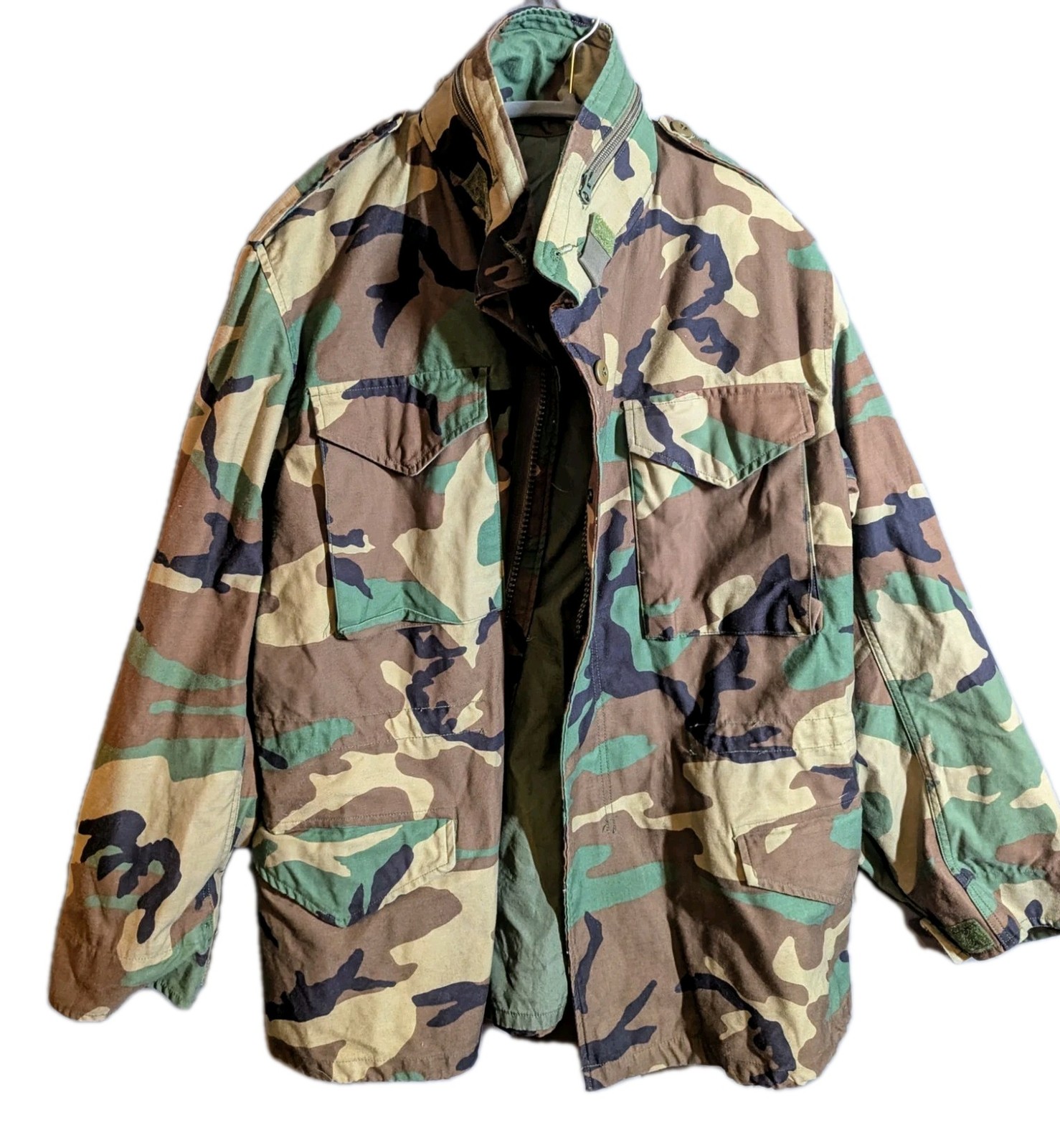 VTG M65 Field Jacket Medium Regular Woodland Camo… - image 1