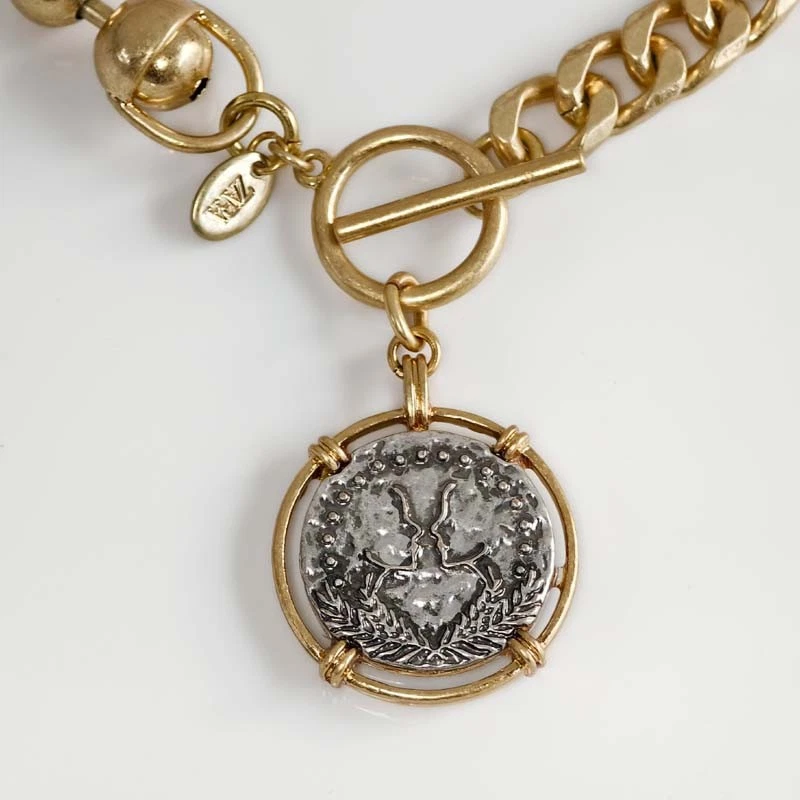 17" Zara Tag Pendant Statement Necklace Gift Retro Women Party Vacation Jewelry - Image 2 of 4