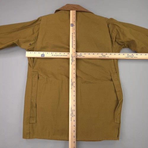 Vintage Bullseye Bill Jacket Mens 34 Brown Canvas Field Hunting Water Repellent image 9