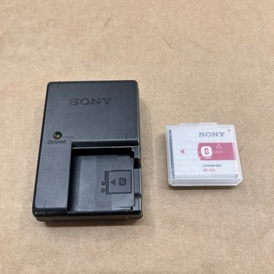 Sony BC-CSG Battery Charger + OEM NP-BG1 Battery Tested Working Genuine