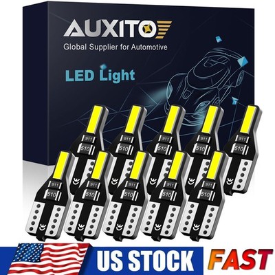 10x T10 LED AUXITO ''NEW'' Interior parker Bulbs License Plate Light Globes 6000K