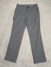 Orvis Tech Pants Mens 32x32 Gray Straight Leg Pocket Water Repellent Stretch EUC