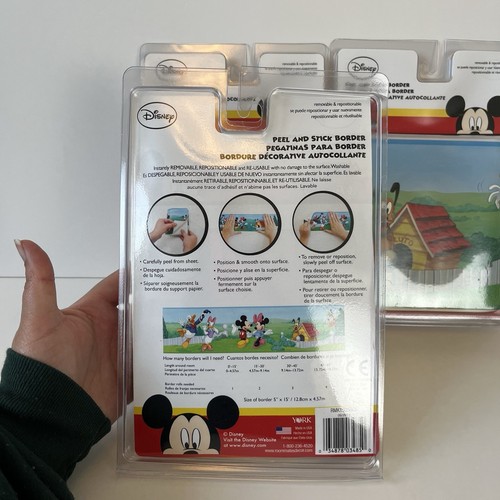 Disney Mickey Mouse & friends Peel and Stick Border 2013 5x15 Lot Of 3 New - Picture 5 of 8