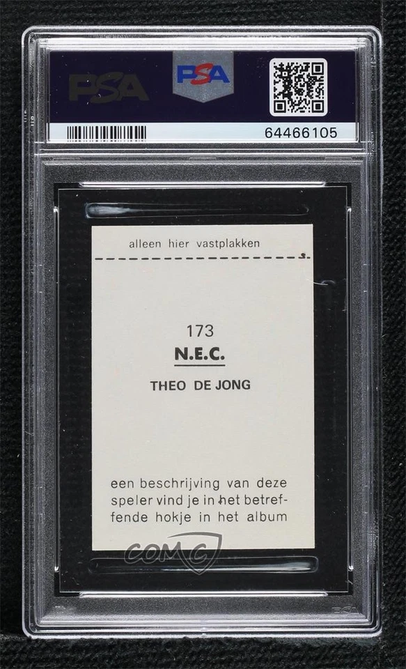 1970-71 Vanderhout Voetbalsterren in Aktie Theo De Jong #173 PSA 8 - Image 2 of 2