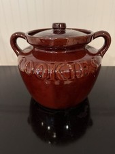 Vintage Brown Glazed Cookie Jar