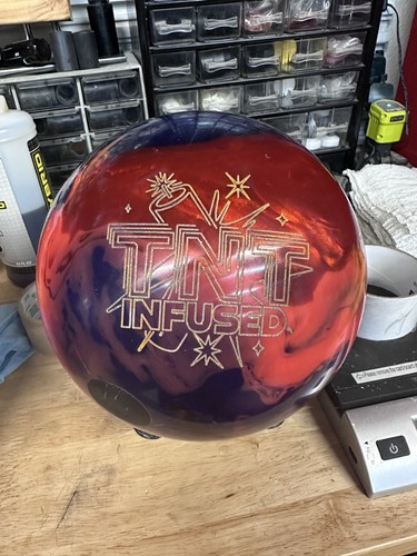 USED - Bowling Ball - 15 lb - Rotogrip " T N T INFUSED " PLUGGED AND RESURFACED