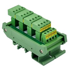 Slim DIN Rail Mount 10A/300V Pluggable Screw Terminal Block Module 5x4 Pos