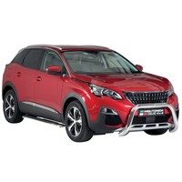 FrontbüGel FrontschutzbüGel FüR Peugeot 3008 2018-2021 ø76Mm Stahl Silber Schutz