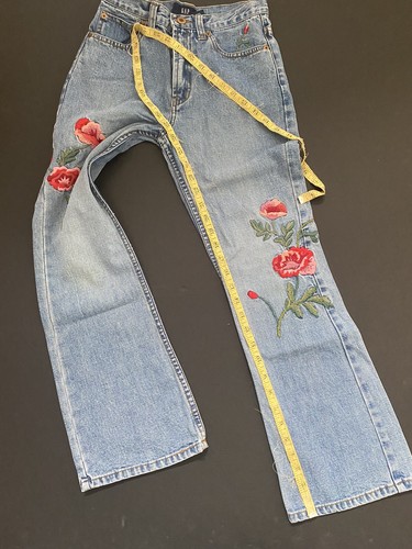 GAP Kid’s Girl’s Embroidered Flared Jeans Vintage Pants - Picture 6 of 6