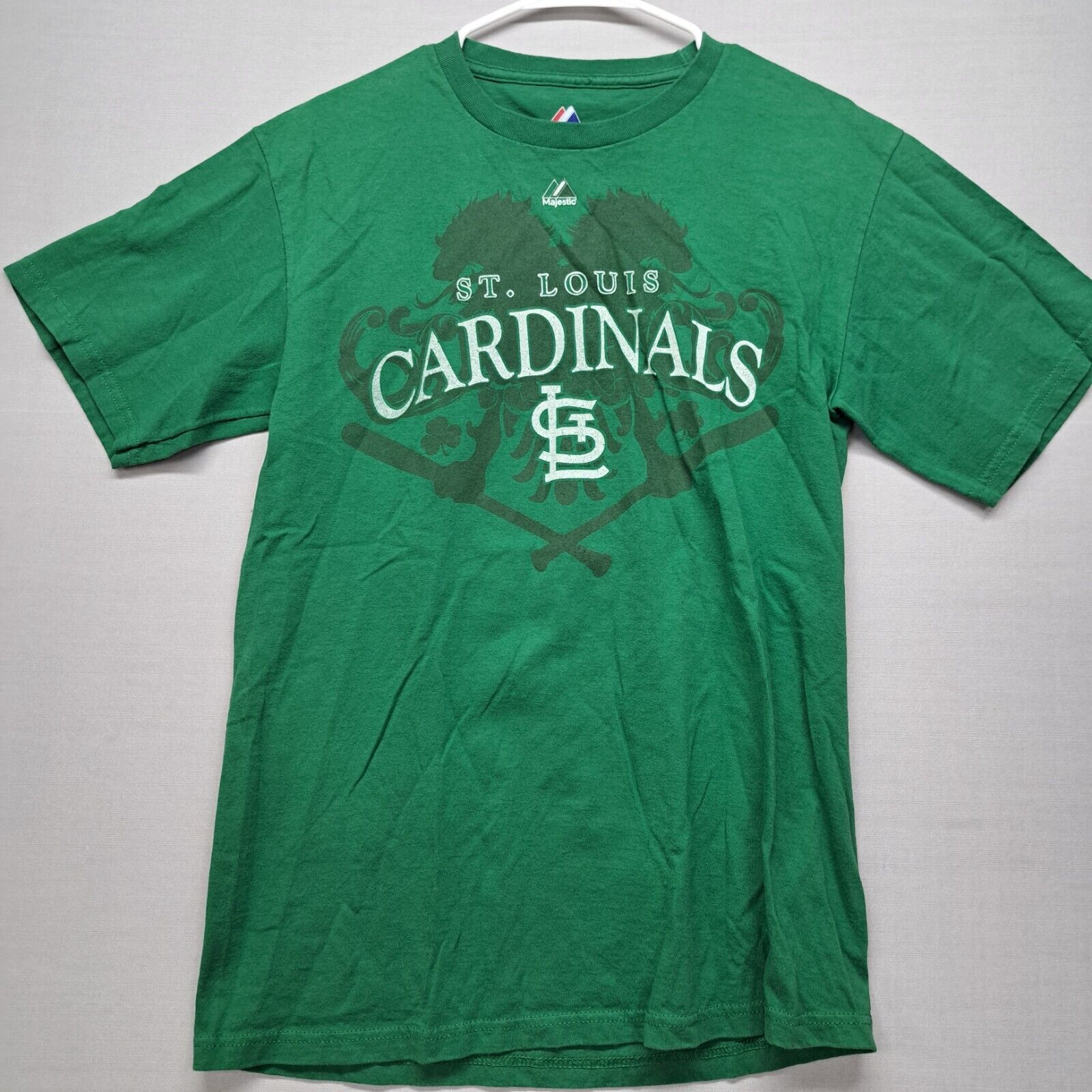 St. Louis Cardinals St. Patrick's Day Green T-Shirt Mens Size M MLB  Authentic