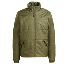 Image of ADIDAS Men's Khaki Green 3 Stripe Insulated Coat Size Small BNWT