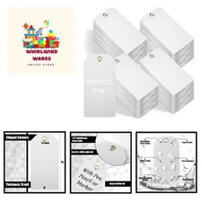 500 Pcs Waterproof Plastic Labeling Tags Shipping Label Tags with Reinforced ...