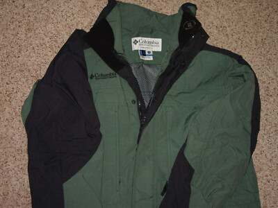 Mens Columbia Double Whammy Green/Black Full Zip Jacket! Size M | eBay