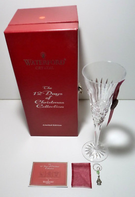 Waterford Crystal 12 DAYS OF CHRISTMAS FLUTE (2005-10) 8 Maids Milking IRELAND