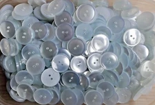 23mm 36L White Pearlescent Polished 2 Hole Buttons Sewing Crafts Button (J116)