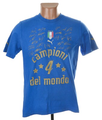 ITALIEN CAMPIONI DEL MONDO 2006/2007 FUSSBALL BAUMWOLLE T-SHIRT TRIKOT GRÖSSE M ERWACHSENE