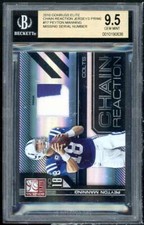 Peyton Manning Card 2010 Donruss Elite Chain Reaction Jerseys Prime #17 BGS 9.5