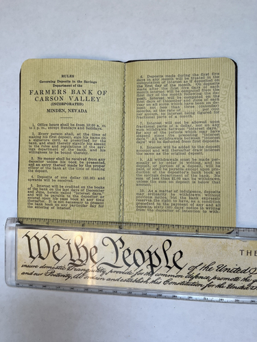 Vintage Farmers Bank of Carson Valley NV Savings Book NOS - Picture 5 of 11