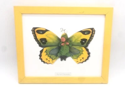 Cadre jaune papillon bébé Anne Geddes 28 X 23 cm - Photo 1/3