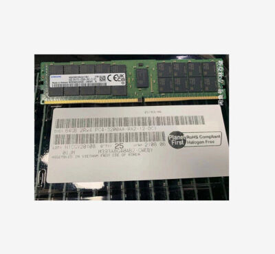 Samsung 64GB 2Rx4 PC4-3200AA-RA12-12-DC1 DDR4 ECC 3200Mhz Server