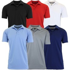 Men's Short Sleeve Moisture Wicking Polo Shirts Active T-Shirts Muscle Tees Gym