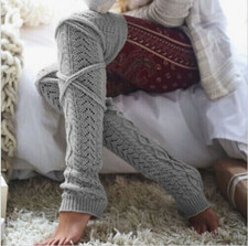 Women's Fashion Accessory Knitted Leg Warmers For Ladies Long Boot Topper Socks
