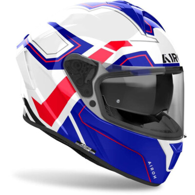 Airoh Spark 2 Dart Blue Red Gloss Full Face Helmet Size XL