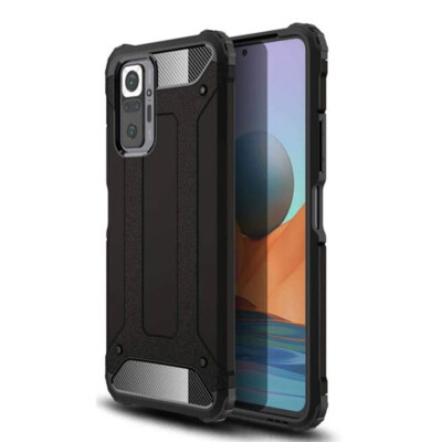 Armor Hülle für  Xiaomi Redmi Note 10 / 10S Cover Premium Schutz Case Schwarz