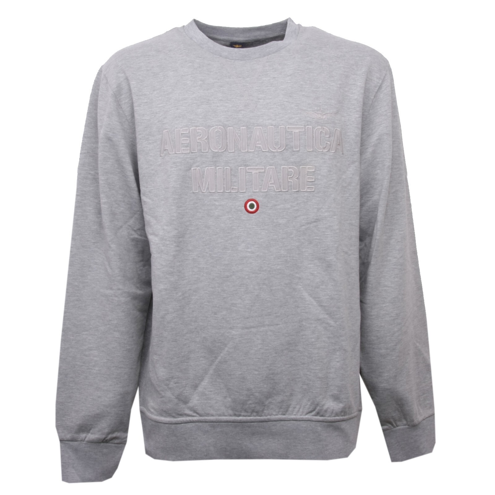 C1032 felpa uomo AERONAUTICA MILITARE grigio chiaro girocollo sweatshirt men 17990₽