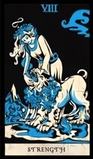 Tarot Card Strength Gain Insight Into Past Present Future Fortune-Telling MAGNET