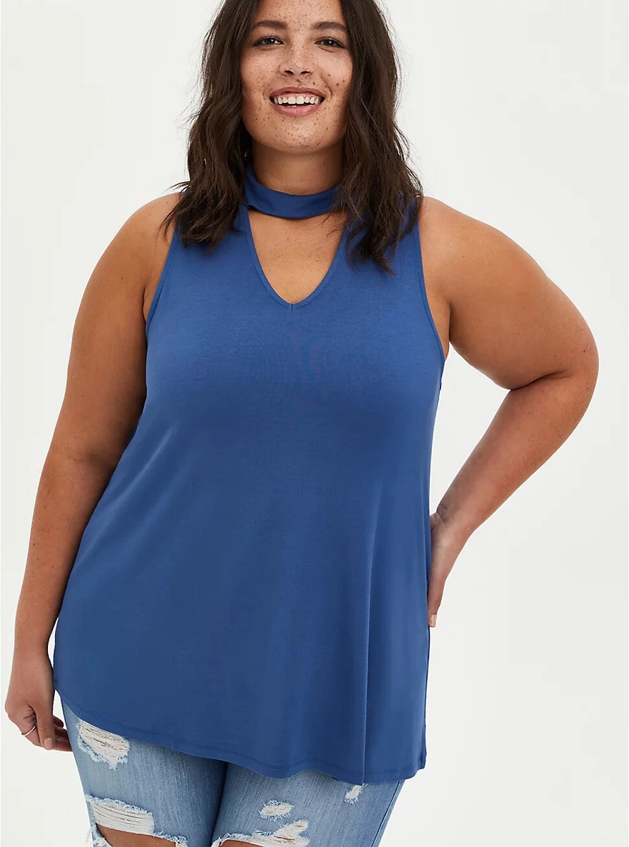 BNWT Torrid Plus 2 (18/20) Super Soft Choker Swing Top V-Cutout Neck | eBay