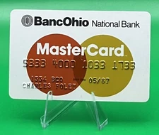 Bank Ohio vintage Mastercard Debit charge Exp 1987
